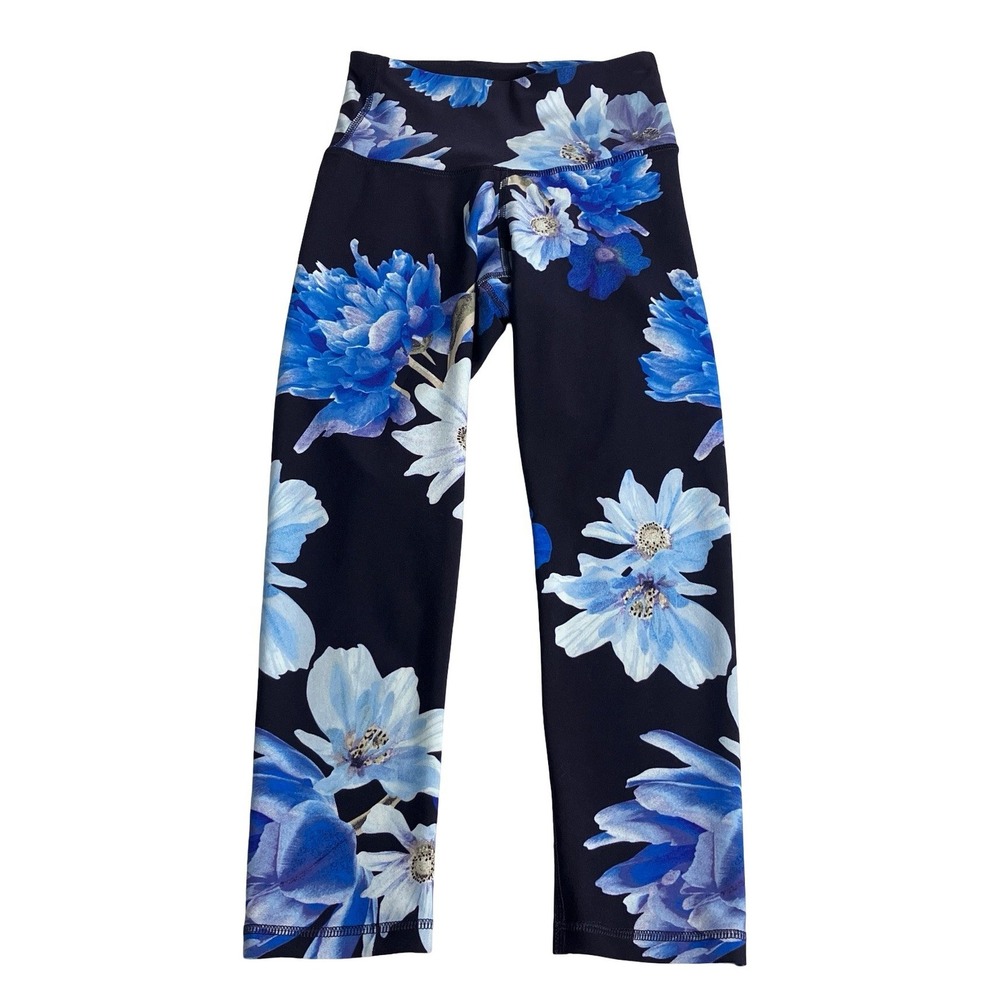 Old Navy Active Elevate Go-Dry Crop Legging Womens XS Floral All Over Print